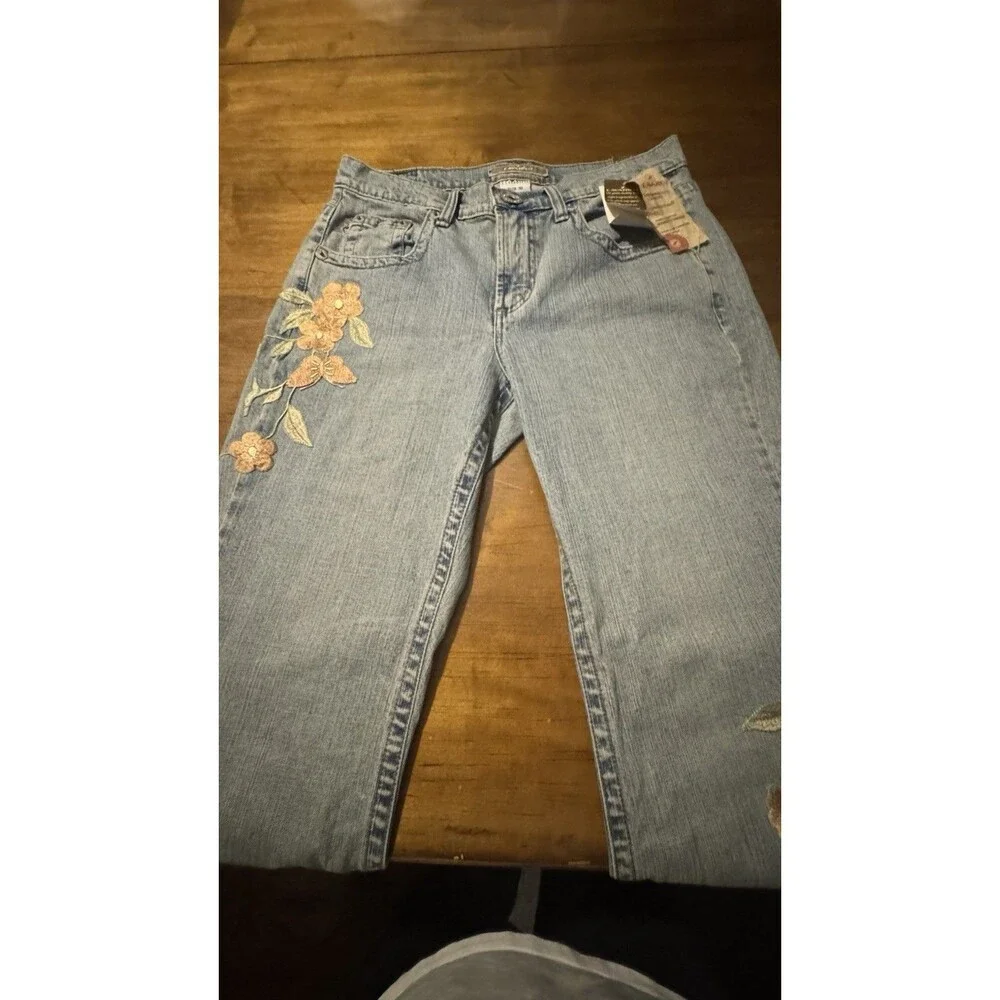 Z. Cavaricci Women's Jeans Embroidered Stretch Vintage Size 10 X 34 NWT - Picture 6 of 9